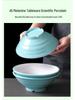 Two-Color Thickened Melamine Noodle Bowl - Large, Threaded Design for Restaurants, Perfect for Noodle Soup, Ramen, and Snail Rice Noodles