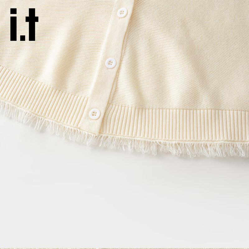 Izzue Women's V-Neck Fringe Knit Cardigan