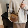 Xiaohongshu Same Matte Leather Crossbody Small Square Bag Autumn and Winter New Fashionable Suede Hand Carry Small Box Texture Bag