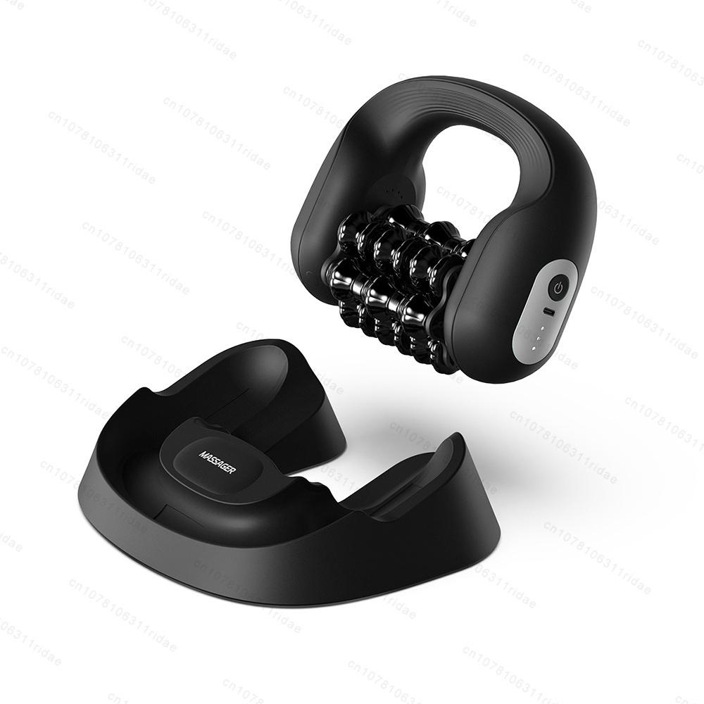 Mini Rolling Percussive Massager Whole Body Fatigue Relief Deep Tissue and Muscle Recovery Rechargeable Powerful 3-Speed Spin