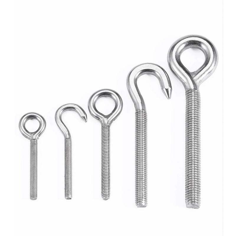 304 Stianless Steel Sheep Eye Screw Bolt M4 M5 M6 M8 M10 M12 M14 M16 M18 M20 M22 M24 Ring Hanging Hook Suspension Fasteners Tool