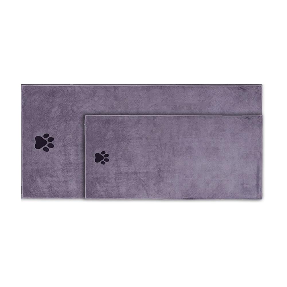 Microfiber Bath Tow Embroidered Super Soft Absorbent Quick Thick Dog Cat Blanet For Dogs Bath Grooming Supplies