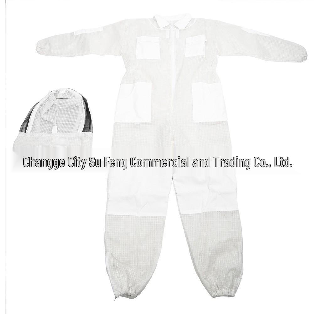 New Style Breathable 3-Layer Mesh One-Piece Bee Suit Anti-Bee Clothing Medium