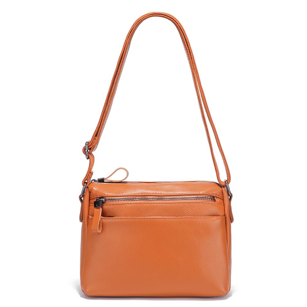 Zency Handbag For Women Genuine Leather Crossbody Multiple Compartments