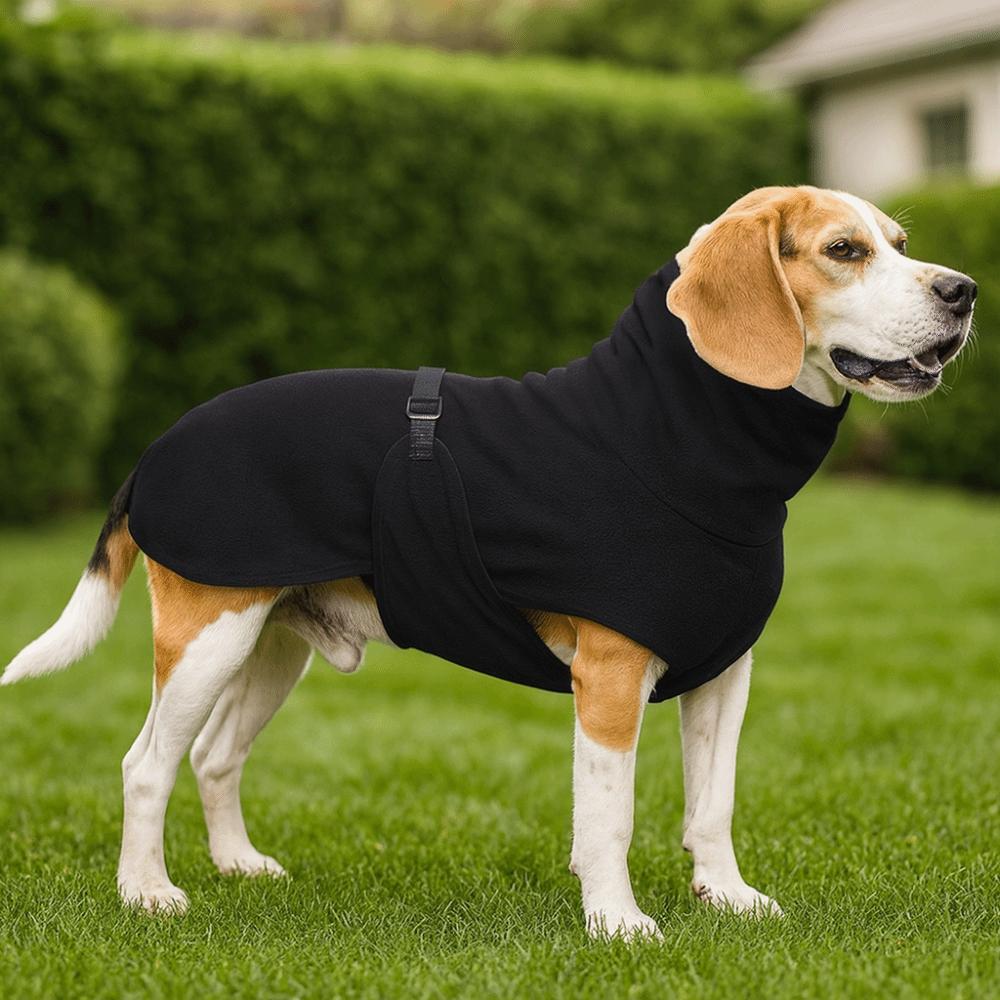 Warm Dog Anxiety Vest Windproof Dogs Calming Jacket Solid Color Pet Vest Coat  Walking