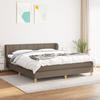 3126825 vidaXL Divan Bed with Mattress Taupe 180x200 Cm Fabric