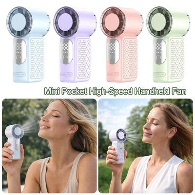 LED Display Turbo Fan High Speed Turbo Pocket Fan New Brushless Motor Cooling Fan  Outdoor