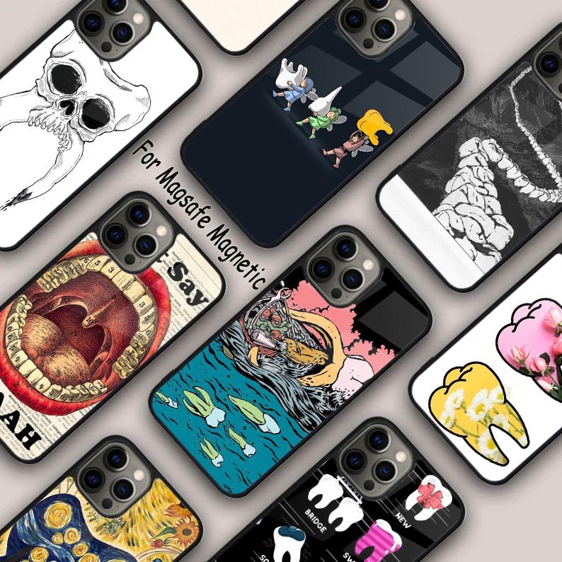 Human Tooth Anatomy Magnetic Phone Case For APPLE iPhone 17 Air 16 14 13 12 Pro Max 15 Plus Wireless Charge With MagSafe Cover