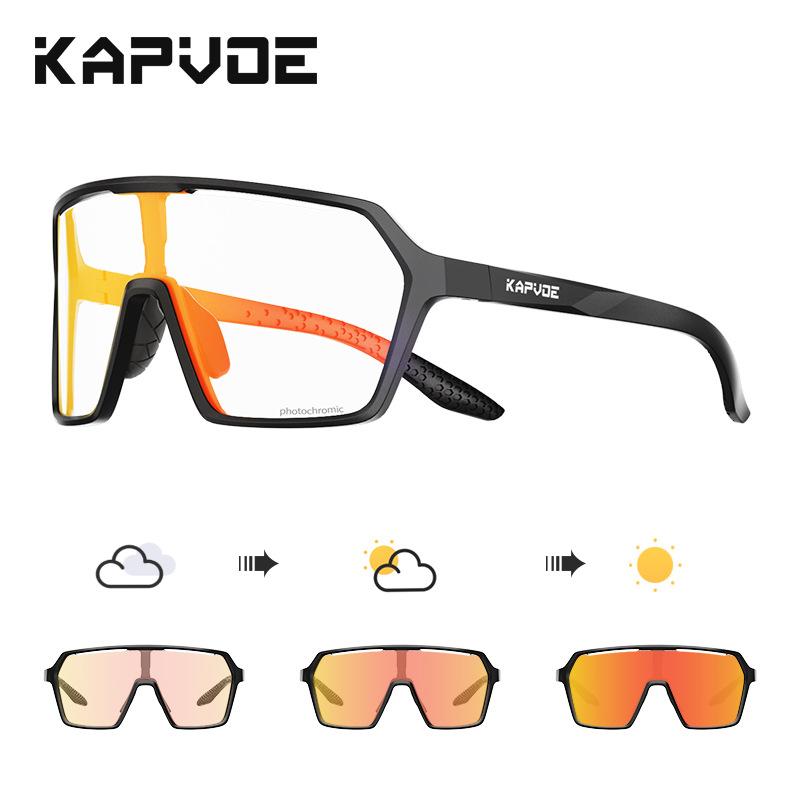

KAPVOE Photochromic cycling glasses, unisex wind and sand protection goggles for outdoor mountain climbing and hiking TK335-PH-RE-1L-01