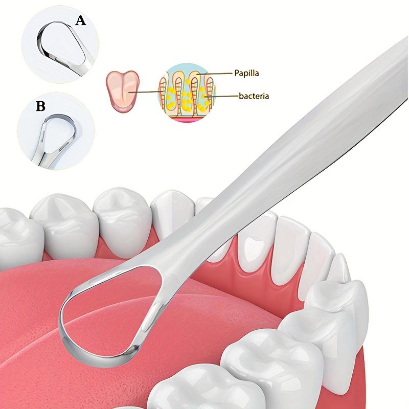 1/2/5Pcs Stainless Steel Tongue Scraper U-Shaped Anti Slip Cleaning Tongue Reducing Coating For Oral Odor Family Use