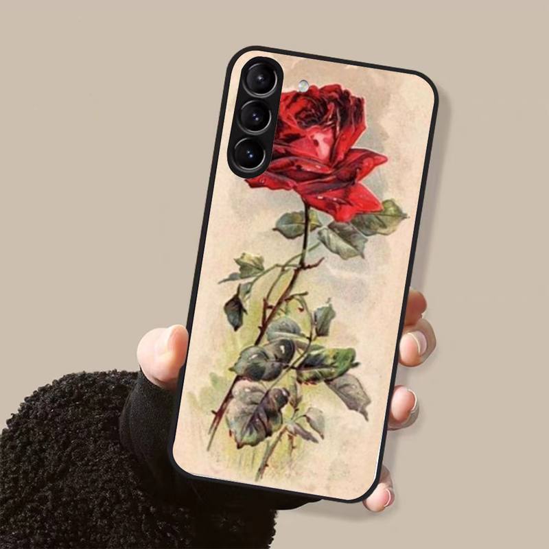 Rose Blume Telefon Fall Für Samsung Galaxy S7 Rand Plus S9 S20Plus S20ULTRA S10lite S225G S10 Fall