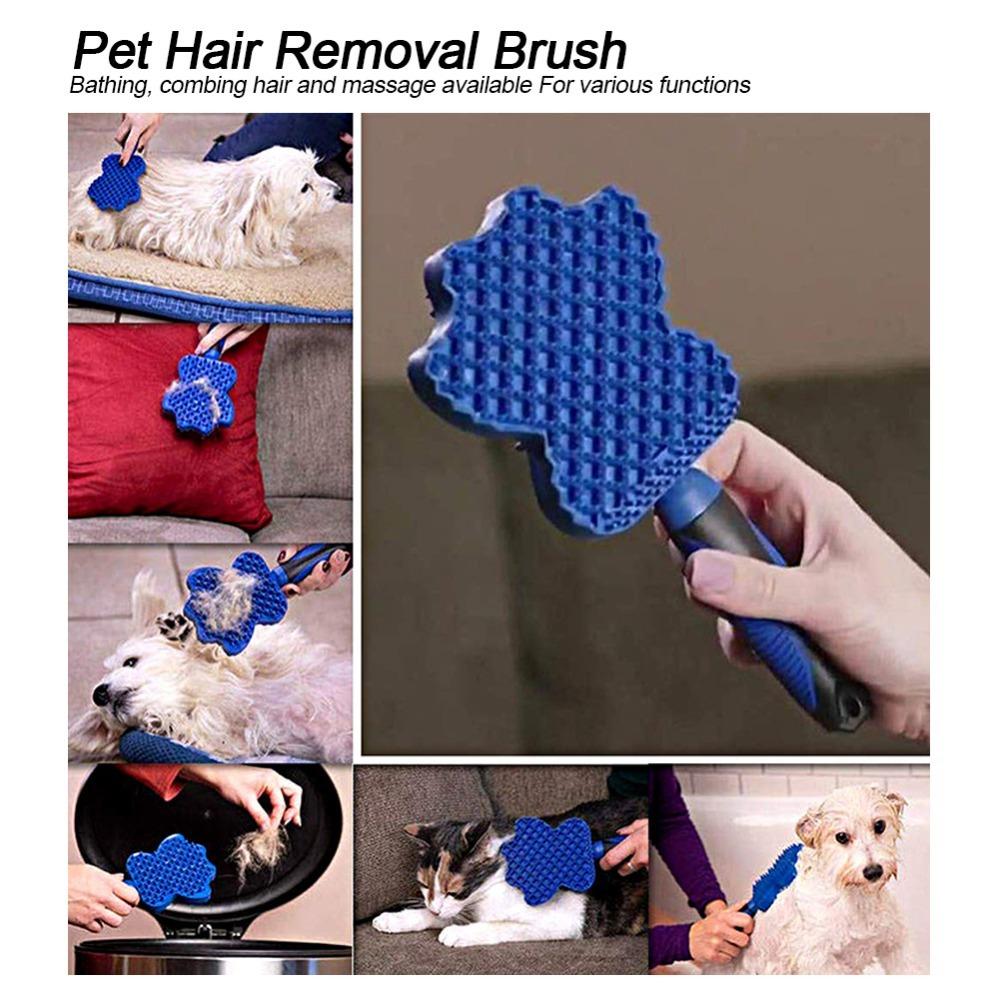 Elastic Teeth Silicone Bath Massager Soft Silicone Bristle Dog Grooming Comb Pet Skin Massage