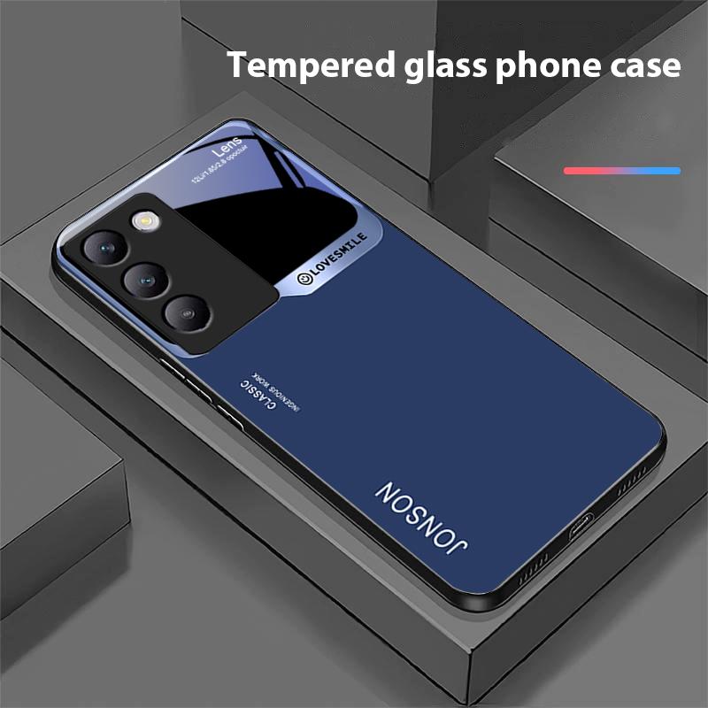 Large Window White For Y72 33S 11 03 36 96 Lite 35 16 Iqoo 12 V40 SE 5G 29 40 21 30 X80 Pro Vivo Tempered Glass Phone Case Black