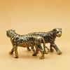 1Pcs Vintage Animal Model Creative Solid Brass Tiger Statue Pure Copper Big Tiger Figurine Miniature Home Desk Decor Ornament