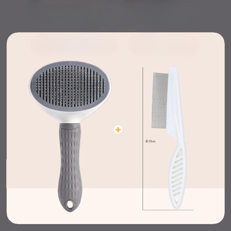 

Расческа для удаления шерсти у собак, расческа для кошачьей шерсти, очиститель для шерсти собак, чтобы плавать, расческа для пушистой ванны, товары для домашних животных Gray blue comb + 18cm