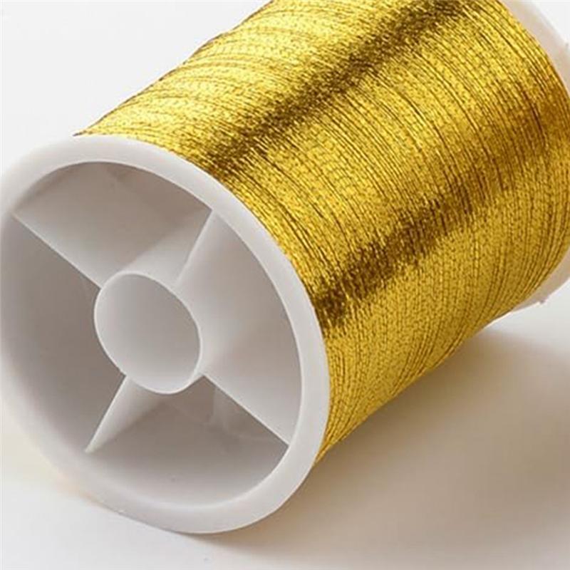B97A-20 Rolls 1100M 0.1MM Thin Metallic Thread Shimmer Christmas Glitter Embroidery Floss String Polyester Tinsel Cord