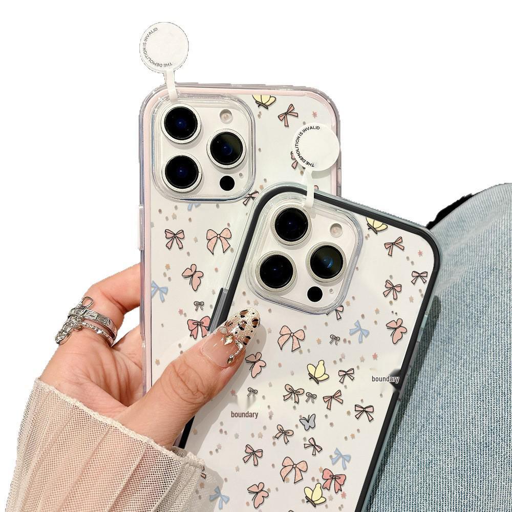 Dopamine Butterfly Iridescent Two-in-One iPhone 17/16/15/14 Case, Simple and Unique