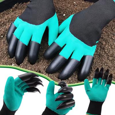 Gardening Gloves With Claws Breathable Waterproof Working Digging Planting Sting-Resistant Non-slip Protective Home Latex Gloves