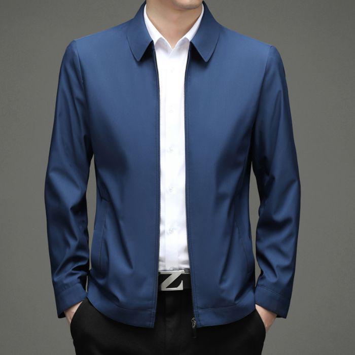 Men's Counter 2025 Spring/Autumn Business Casual Jacket - Middle-aged Executive Turn-down Collar Outerwear