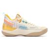 361 AG Cushioning Slip Resistant Abrasion Resistant Low Top Basketball Shoes Men's Beige 672321118-4