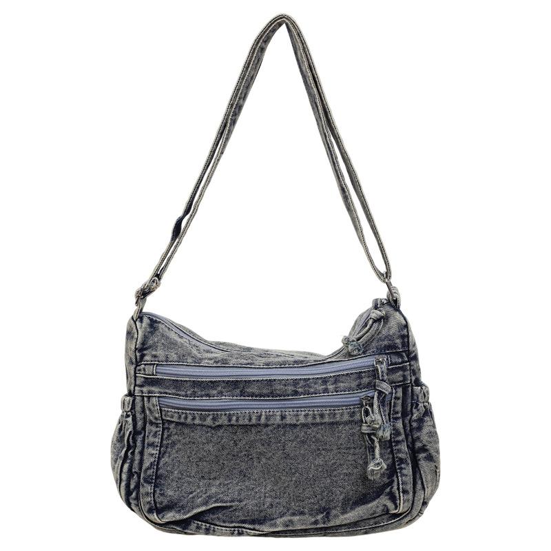 

Crossbody Bag Women s Bag Large Capacity Multi-Layer Shoulder Bag синий