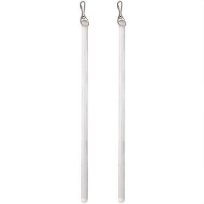 2 Pezzi Bacchetta Tiracordone Sostitutiva per Tende 17 Pollici Bacchetta Trasparente per Aprire Tende con Gancio Accessori Bacchetta Tiracordone per Tende da Finestra