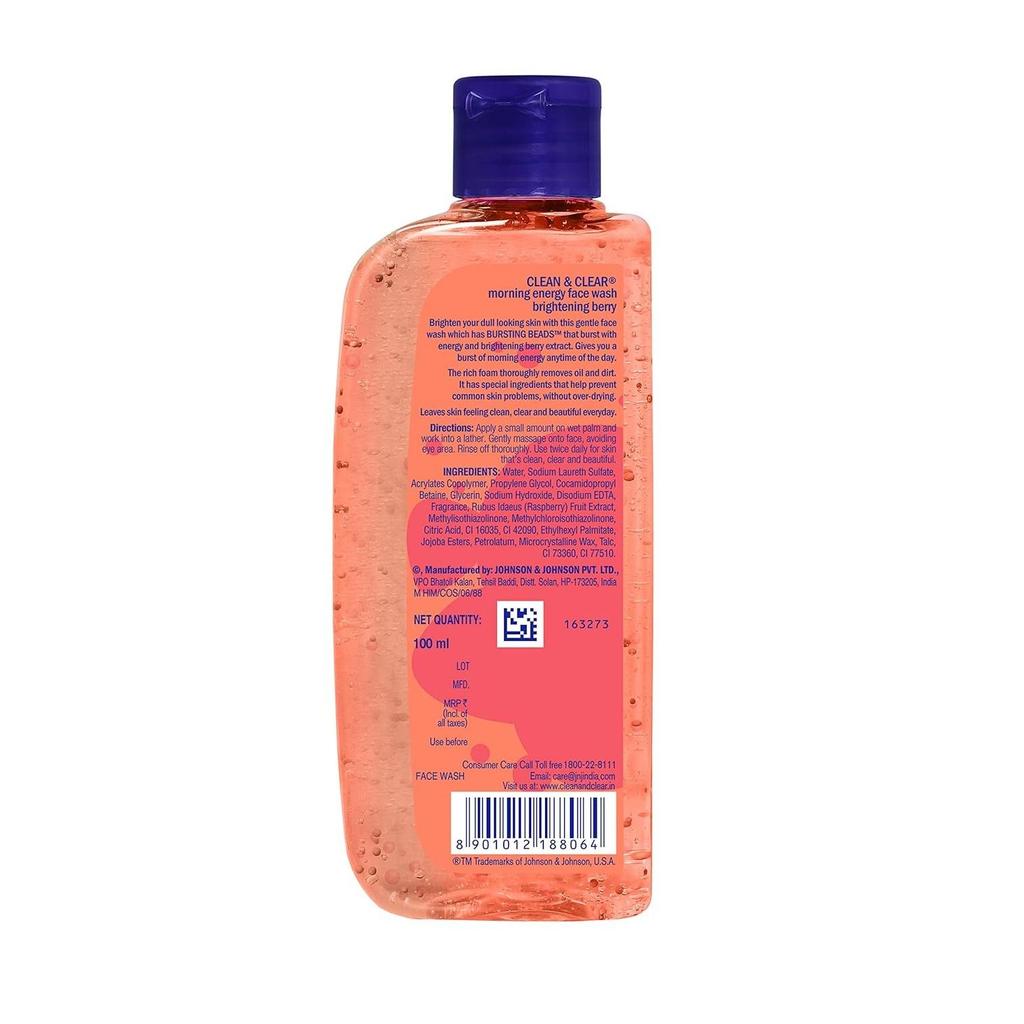 Clean & Clear Morning Energy Berry Face Wash, 100ml