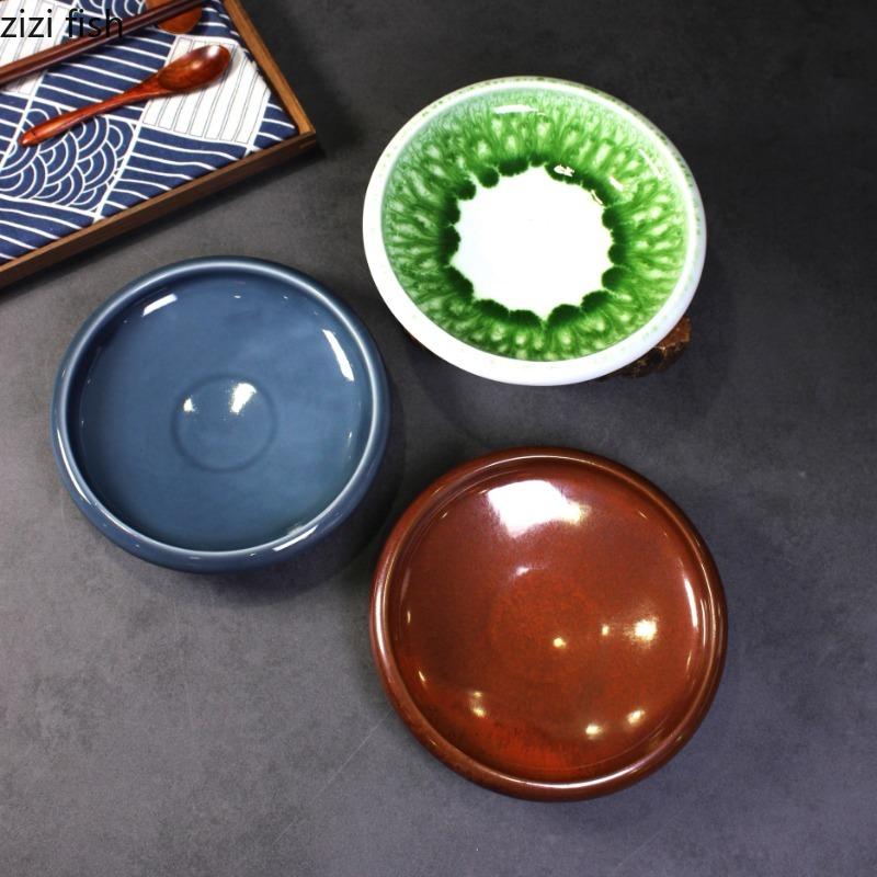 Circular Ceramic Thickened Dining Plate Sashimi Plate Fruit Plates Salad Bowl Soup Plates Dim Sum Dish Dessert Bowl Snack Bowls