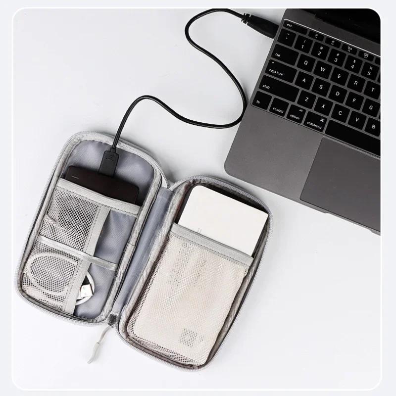 1PCS NEW Travel Organizer Bag Cable Storage Organizers Pouch Carry Case Portable Waterproof Double Layers Storage