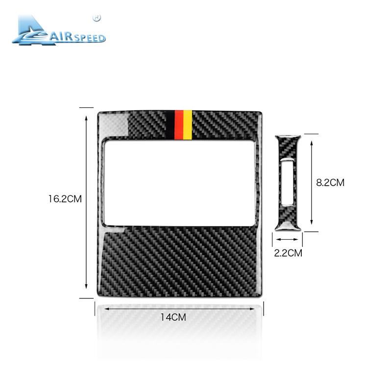 Airspeed Carbon Fiber for Mercedes Benz C Class W204 Accessories Car Rear Air Outlet Vent Cover Sticker Auto Interior Trim Decal