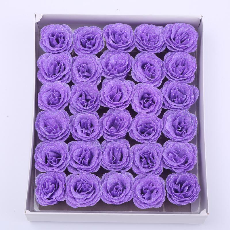 Rose Gold Crystal Glitter Blue Enchantress Flower Bouquet DIY Kit for Valentine's Day