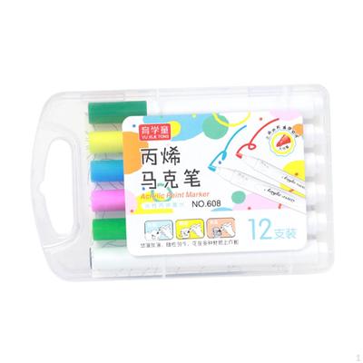 Acrylic Color Markings Pencils with A Carrying Bag Draw for Cups
