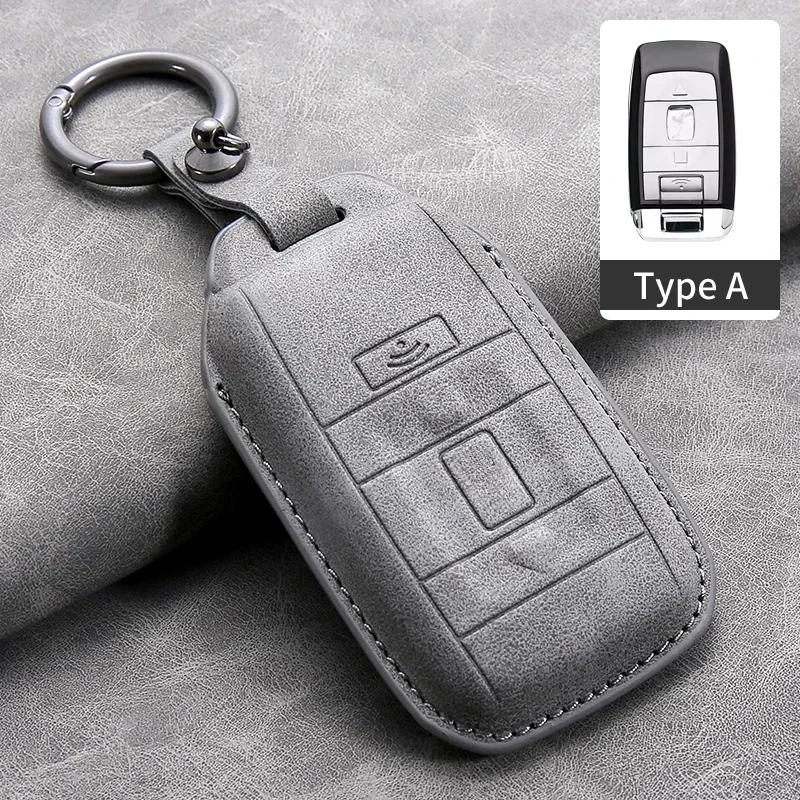 Leather New Car Key Cover Use For Rolls-Royce Cullinan Phantom Ghost Wraith Dawn Key Case Shell Buckle Auto Interior Accessories