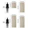 2pcs Perforated Light-filtering Curtains Translucent Gauze Lace Curtains