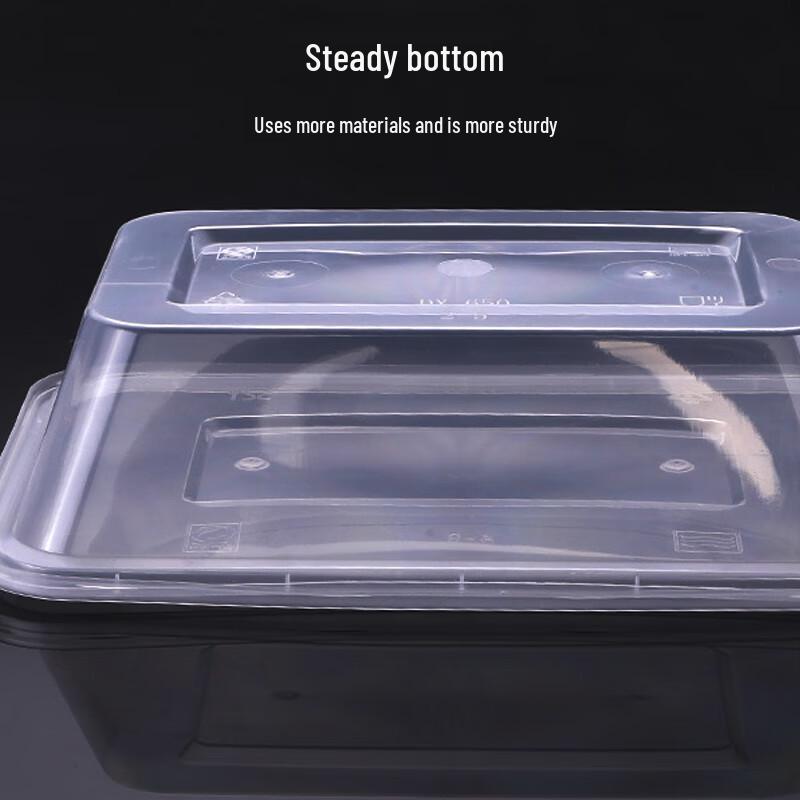 Disposable Rectangular Plastic Food Containers with Lids