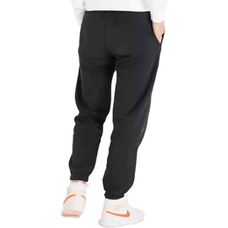 Nike Knitted Sweatpants Women's Black Moderate Straight Fit Pants DO6956-010