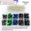 115pcs/box Round Shape Plastic Safety Screw Eyes 3 Sizes Doll Bear Toys  For Toys