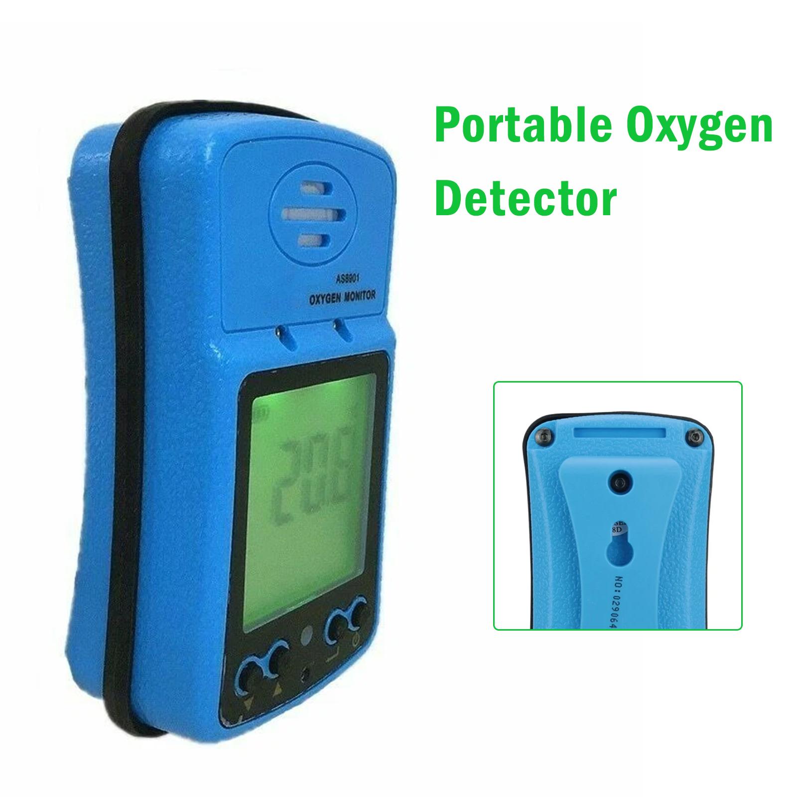 AS8901 Oxygen Monitor O2 Gas Detector 0-30% VOL Sound Light Alarm