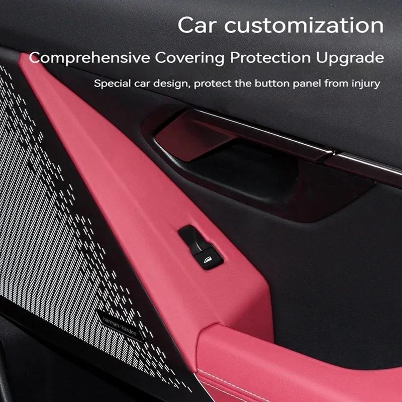 For BMW 5 Series G60 i5 24-25 LHD Window Switches Panel Cover Auto Front Rear Door All-inclusive Car window buttonStickers