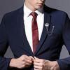 Elegant Gold Crown Brooch with Rhinestones and Chain - Premium Suit Pins for Men's Weddings, Parties and Formal Settings