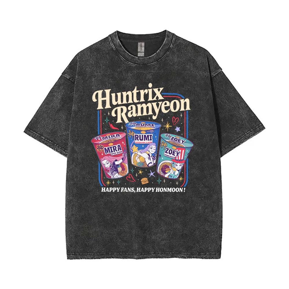 

Washed Vintage Kpop Demon Hunters Derpy Tiger T-shirt Men Women Fashion Cartoon Trend T Shirts Men s Oversized T-shirts 3XL