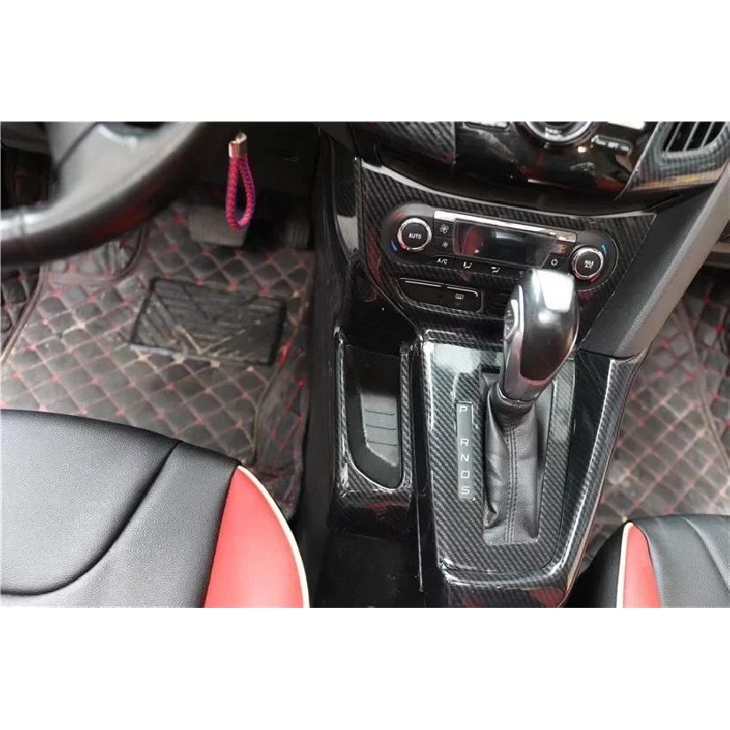 Carbon Fiber Color Air Condition Panel Control Covers Trim Fit for Ford Focus 2012 2013 2014 MK3 Accessories Stickers ABS