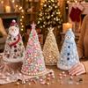 Kit Albero di Natale con Perline Fai da Te Stella Educativa Decorazione da Tavolo Albero di Natale in Schiuma Conica Fatto a Mano Decorazione per Festa di Natale Regalo