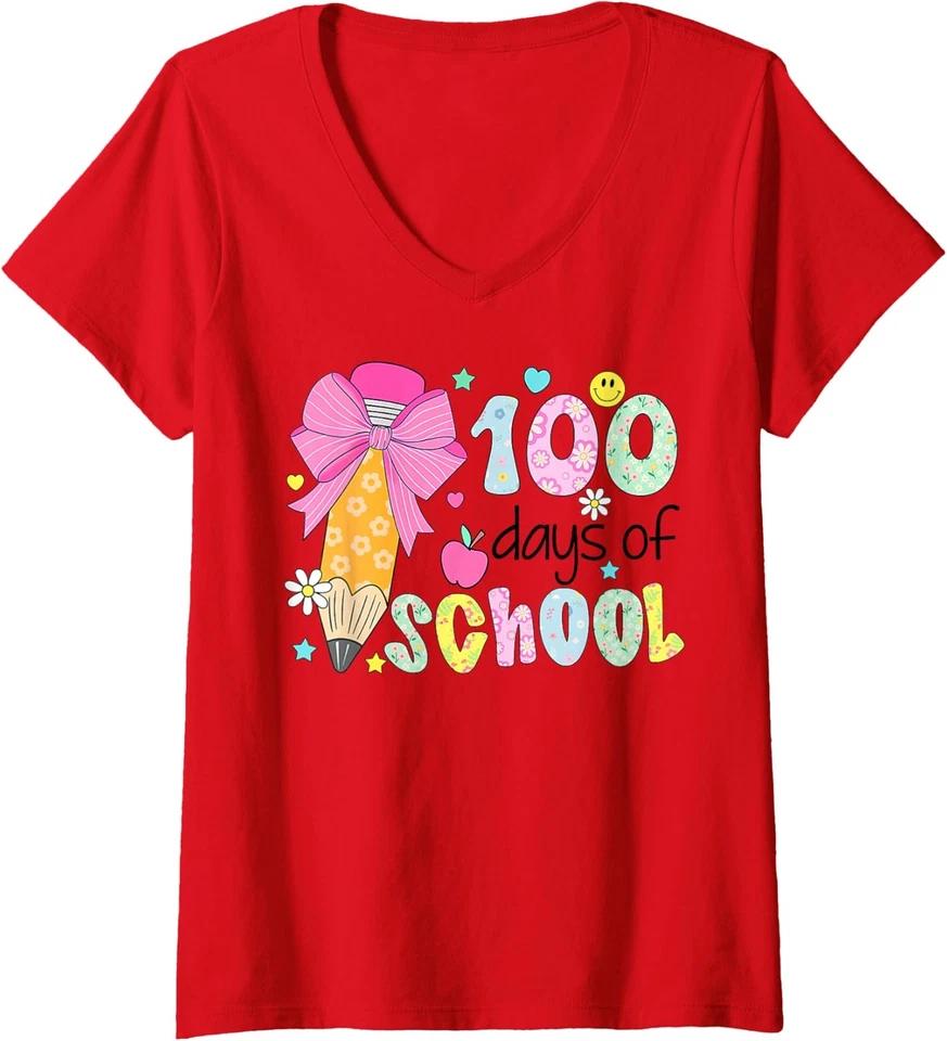 

I Survived 67 33 Days Of School Teacher Kids Humor Ladies Crewneck T-Shirt 3XL