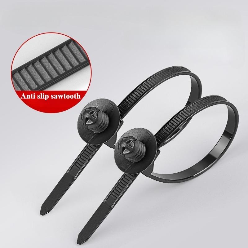 Automotive Nylon Cable Clamps with Hose Fasteners 25pcs Heavy Duty Wire Straps Locking Flanges for Car Engine Pipe Fixing