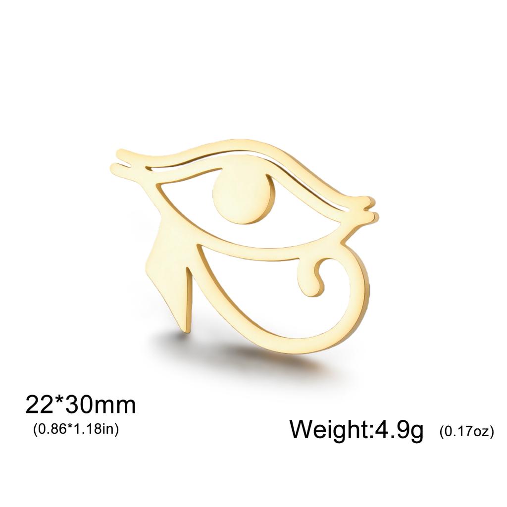 Stainless Steel Eye of Horus Brooch Egyptian Metal Pins for Women Men Suit Bag Badge Protection Jewelry Accessories Amulet Gifts