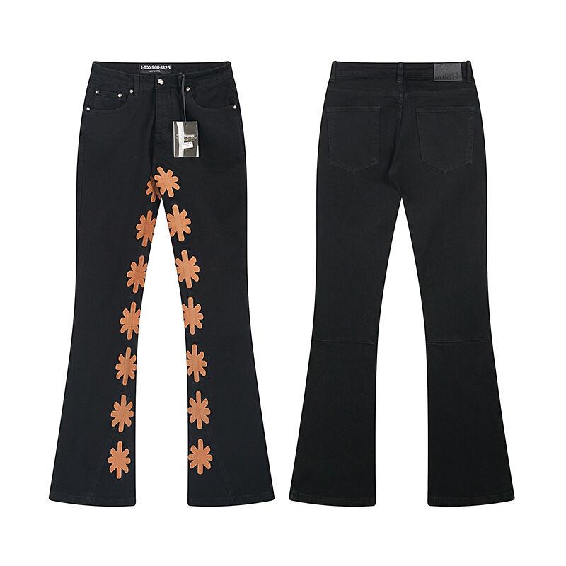 LOSTSHDWS Men's and Women's Spring and Autumn Flared Elastic Jeans Couple Jeans