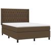 Maison Exclusive - Sommier à lattes de lit matelas et LED Marron foncé 140x200 cm