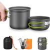 Shipping Cost USD2.5 Per Set Hot Selling Lightweight Aluminum Kitchen Cookware Set for Outdoor 3PCS Camping Cookware Set