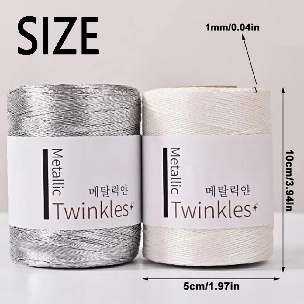 Sparkling Metallic Thread Colourful Solid Color Hand Knitted Yarn Sequin Handmade Flash Core Yarn Christmas Decoration Line